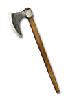 low quality Silver-edged Axe