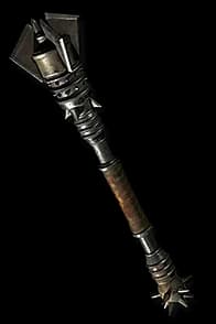 A war scepter socketed with amn, ral and thul to create the King's Grace runeword