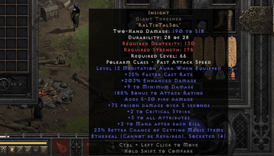 Insight Runeword: Ral Tir Tal Sol | D2Runewizard