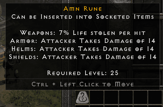 Diablo 2 Resurrected amn rune