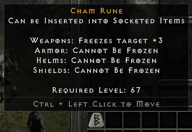 Diablo 2 Resurrected cham rune