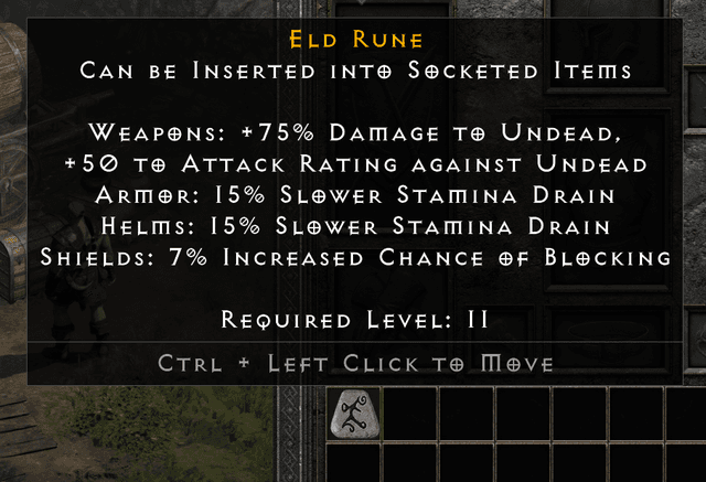Diablo 2 Resurrected eld rune