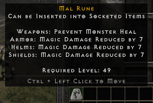Diablo 2 Resurrected mal rune