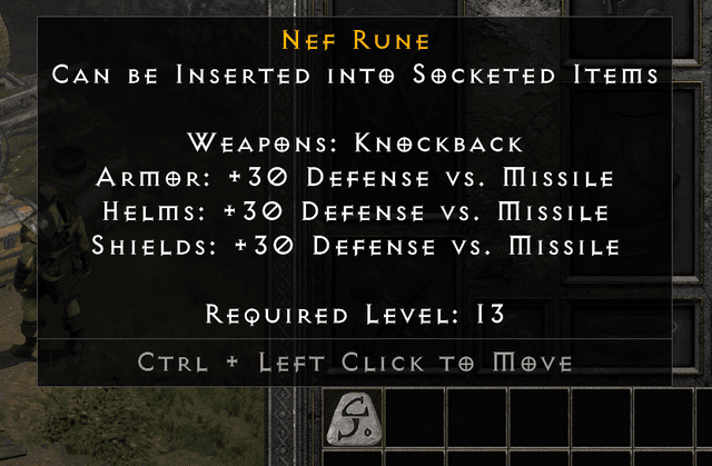 Diablo 2 Resurrected nef rune