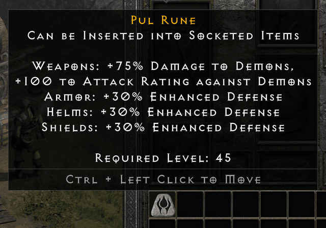Diablo 2 Resurrected pul rune