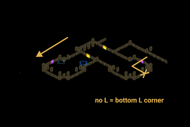navigating the forgotten tower by going to the bottom left corner example 1