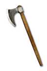 low quality Silver-edged Axe