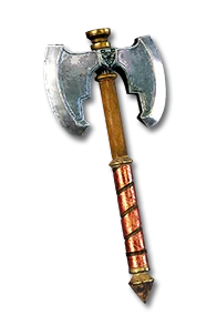 A double axe socketed with ith, el and eth to create the Malice runeword