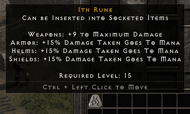 Diablo 2 Resurrected ith rune