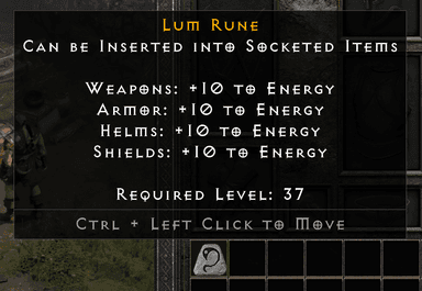 Lum Rune in Diablo 2 Resurrected | D2Runewizard