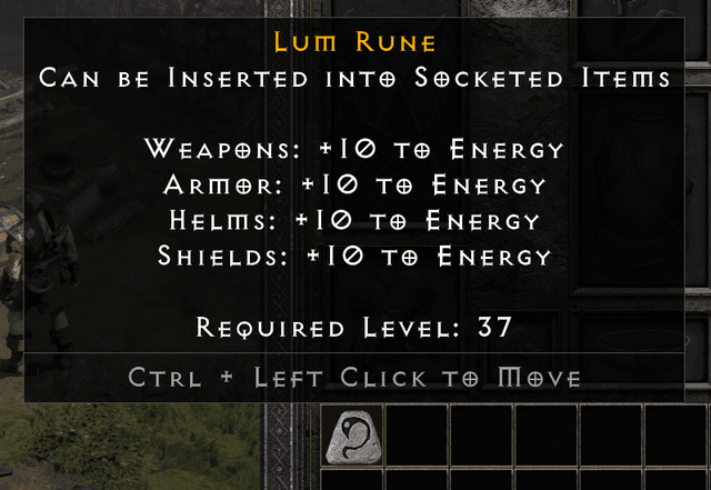 Diablo 2 Resurrected lum rune