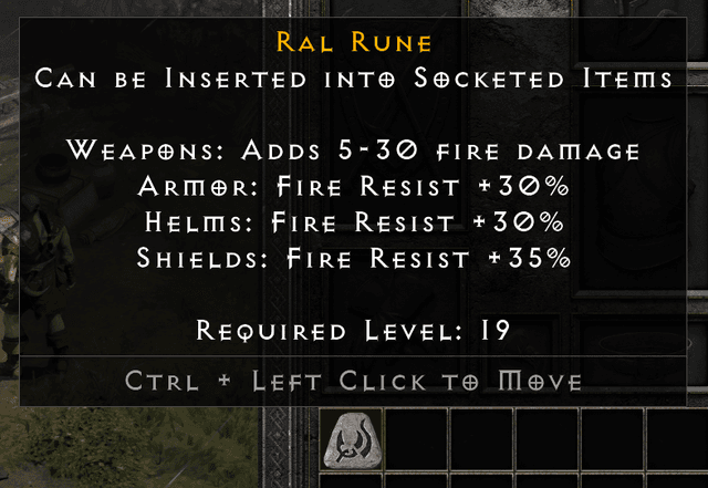 Diablo 2 Resurrected ral rune