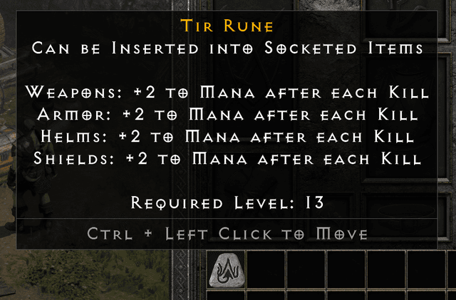 Diablo 2 Resurrected tir rune