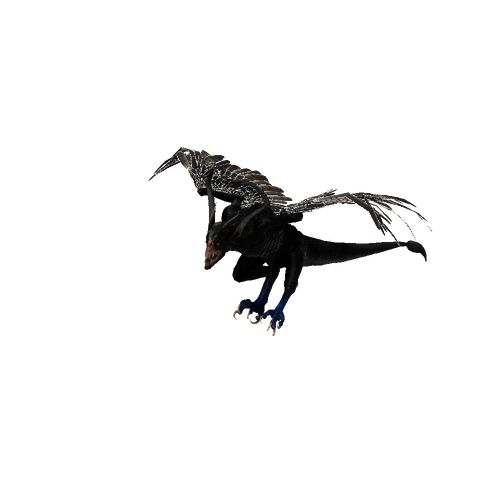 Black Raptor idle animation